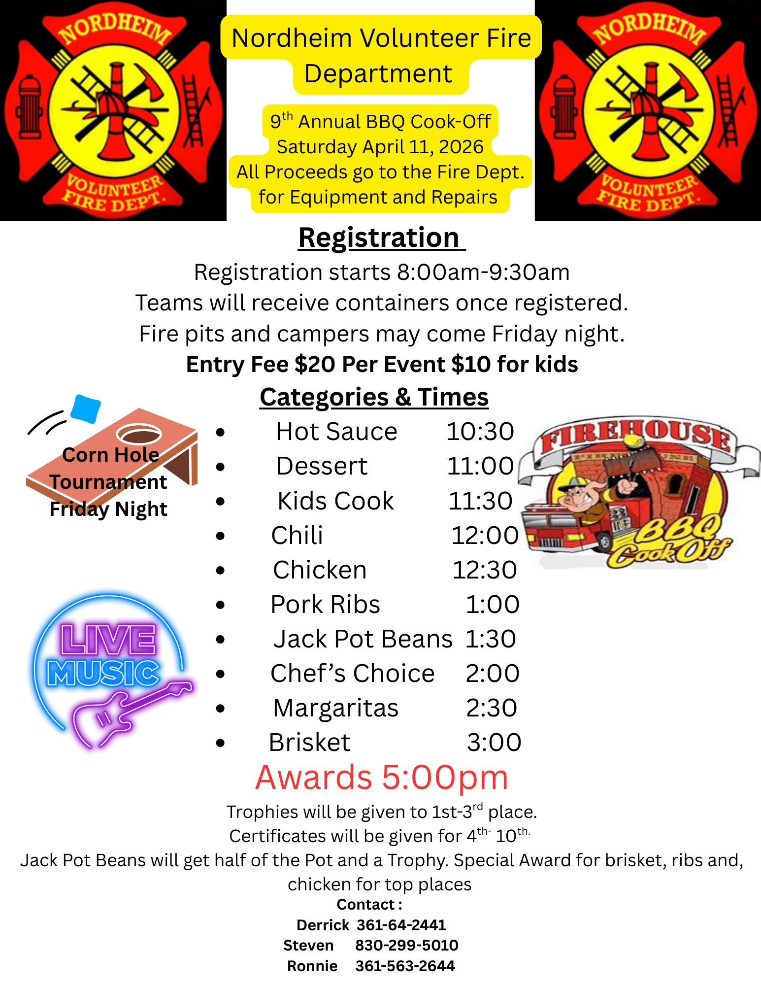 Nordheim Volunteer Fire Department BBQ Cook-Off 